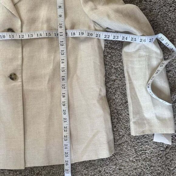 The Works Saks Fifth Avenue Women's Linen Blazer Jacket Career Size 16 Office - Picture 3 of 7